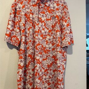 GoodGood Golf - Orange Floral Polo